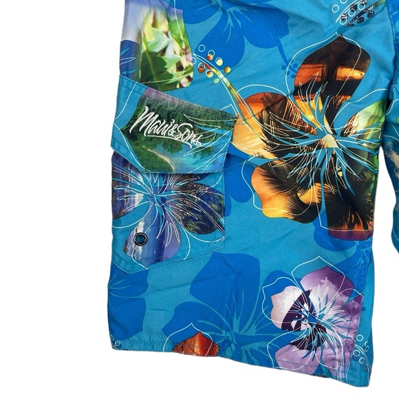 BX3 Boys Maui & Sons Tropical Beach Lined Swim Trunks 10/12 M - Picture 2 of 5